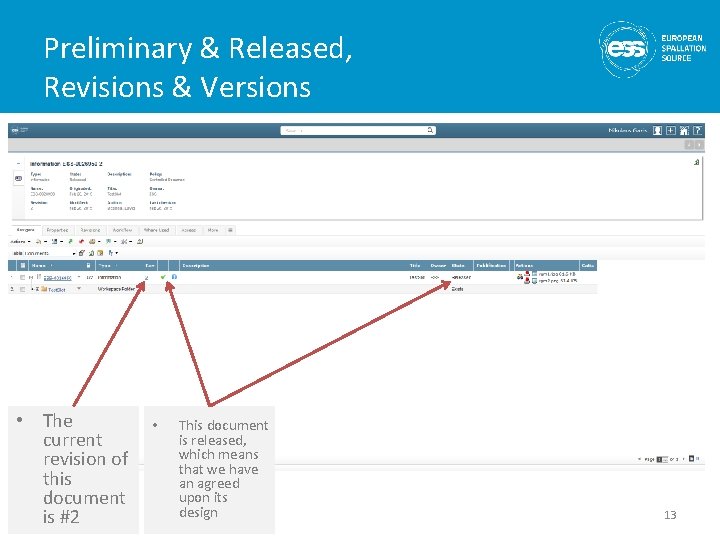 Preliminary & Released, Revisions & Versions • The current revision of this document is
