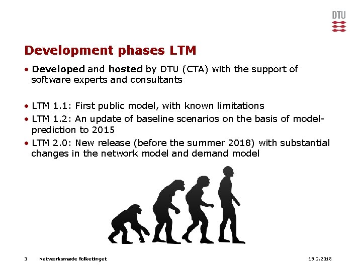 Development phases LTM • Developed and hosted by DTU (CTA) with the support of