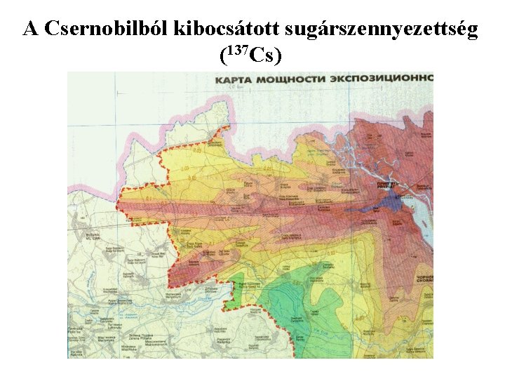 A Csernobilból kibocsátott sugárszennyezettség (137 Cs) 