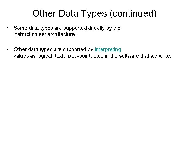 Bits Data Types and Operations How Do We