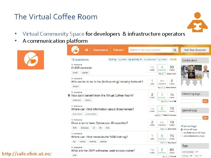 The Virtual Coffee Room • Virtual Community Space for developers & infrastructure operators •