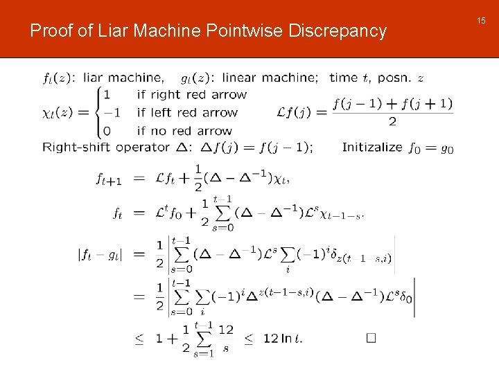 Proof of Liar Machine Pointwise Discrepancy 15 