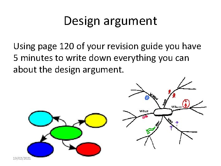 Design argument Using page 120 of your revision guide you have 5 minutes to