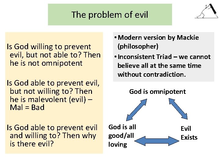 The problem of evil Is God willing to prevent evil, but not able to?