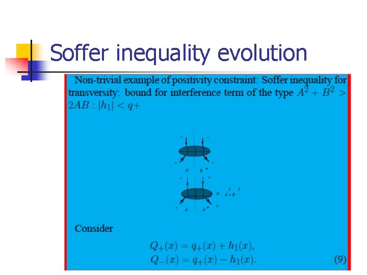 Soffer inequality evolution 