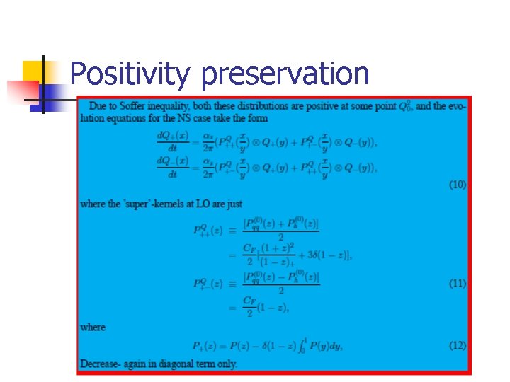 Positivity preservation 