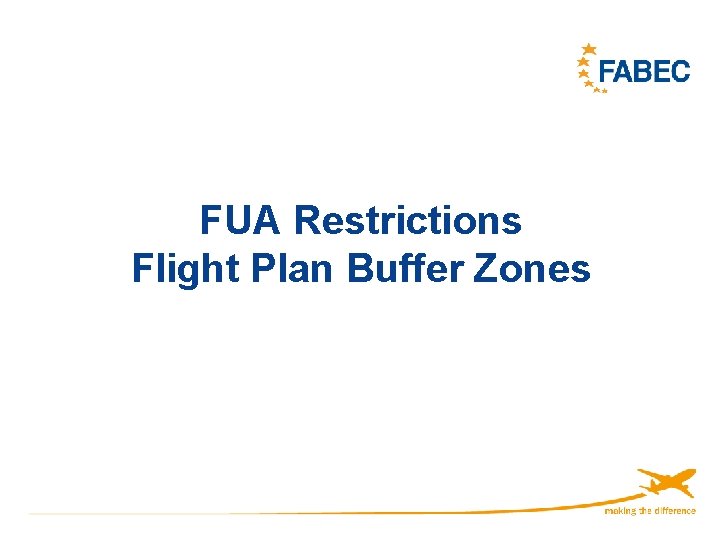 FUA Restrictions Flight Plan Buffer Zones 