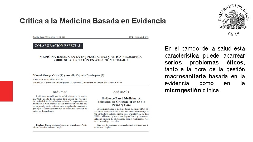 Critica a la Medicina Basada en Evidencia En el campo de la salud esta Critica a la Medicina Basada en Evidencia En el campo de la salud esta