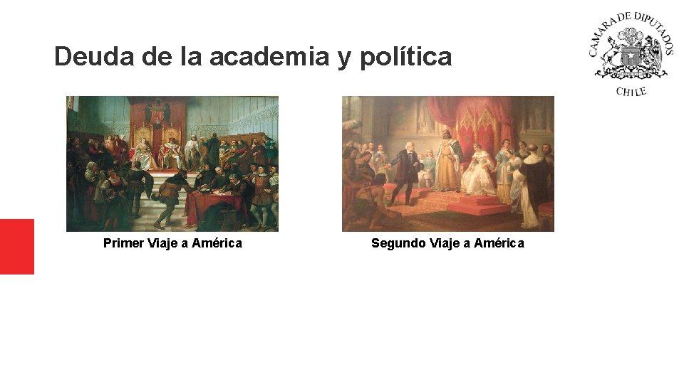 Deuda de la academia y política Primer Viaje a América Segundo Viaje a América Deuda de la academia y política Primer Viaje a América Segundo Viaje a América