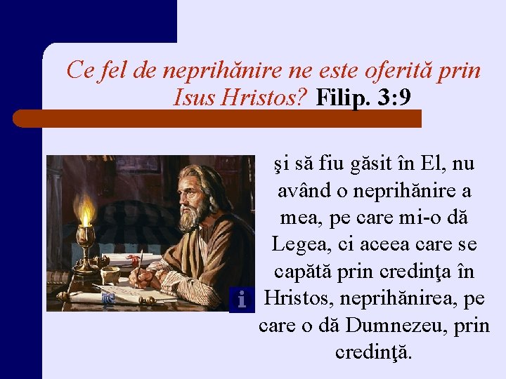 Ce fel de neprihănire ne este oferită prin Isus Hristos? Filip. 3: 9 şi