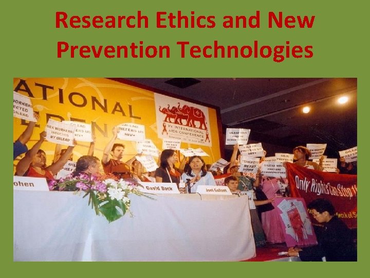 Research Ethics and New Prevention Technologies Research Ethics and New Prevention Technologies