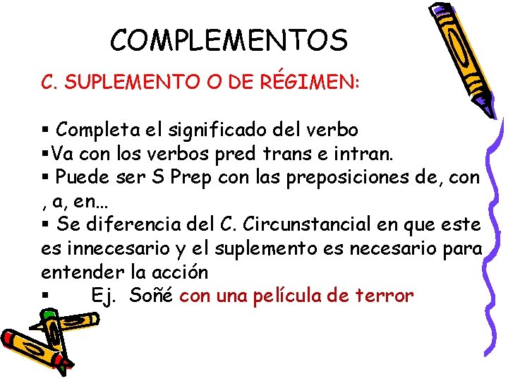 Que Es Complementar LA GRAMTICA Morfologa y Sintaxis Anlisis sintctico de
