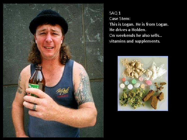 SAQ 1 Case Stem: This is Logan. He is from Logan. He drives a