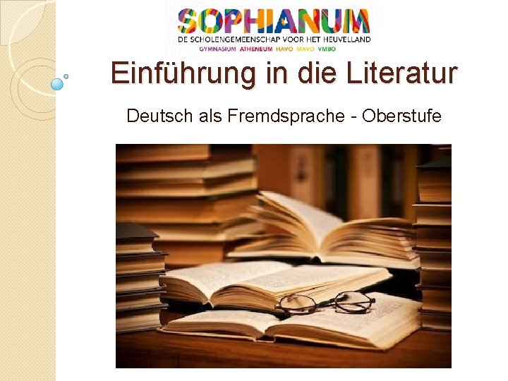 Einführung in die Literatur Deutsch als Fremdsprache - Oberstufe 