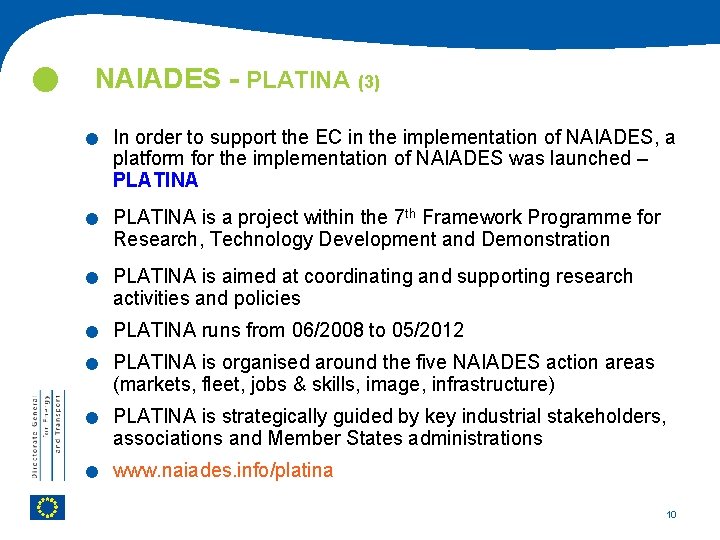  NAIADES - PLATINA (3) . . . . In order to support the