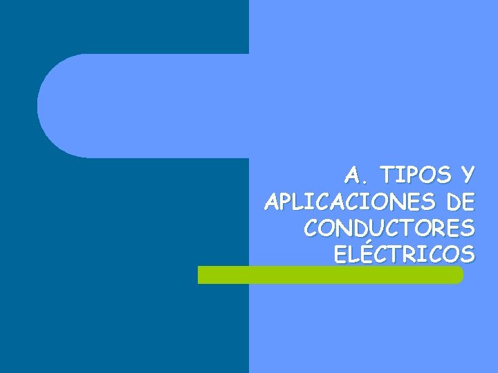 A. TIPOS Y APLICACIONES DE CONDUCTORES ELÉCTRICOS 