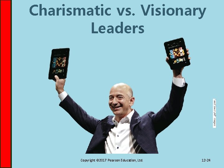 Charismatic vs. Visionary Leaders Copyright © 2017 Pearson Education, Ltd. 12 -24 