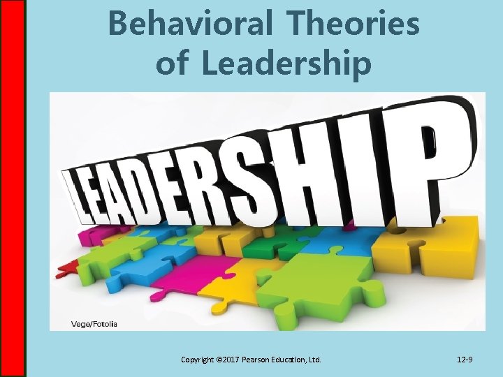 Behavioral Theories of Leadership Copyright © 2017 Pearson Education, Ltd. 12 -9 