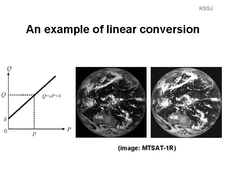 An example of linear conversion (image: MTSAT-1 R) 