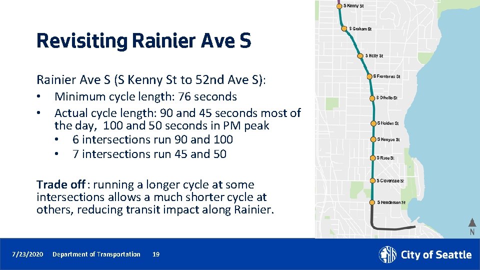 Revisiting Rainier Ave S (S Kenny St to 52 nd Ave S): • •