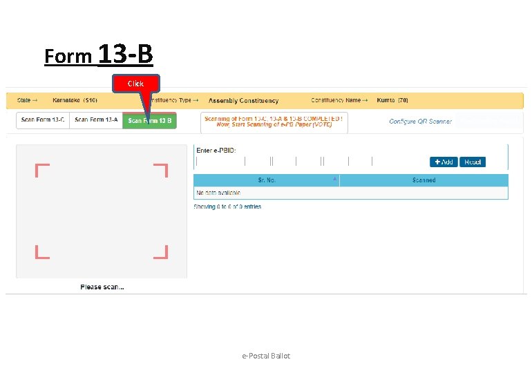 Form 13 -B Click e-Postal Ballot 