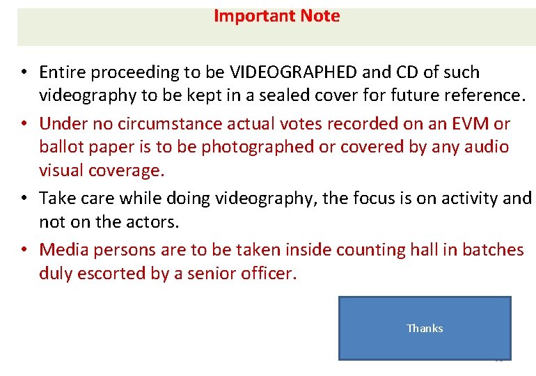 Important Note • Entire proceeding to be VIDEOGRAPHED and CD of such videography to