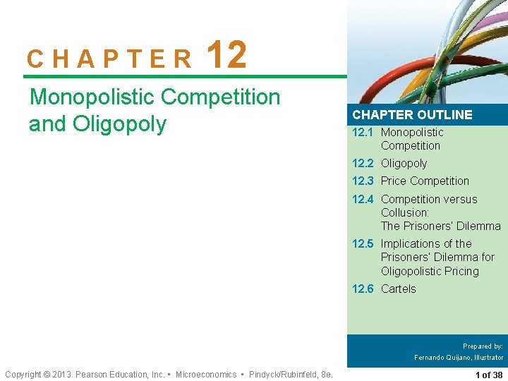 CHAPTER 12 Monopolistic Competition and Oligopoly CHAPTER OUTLINE 12. 1 Monopolistic Competition 12. 2