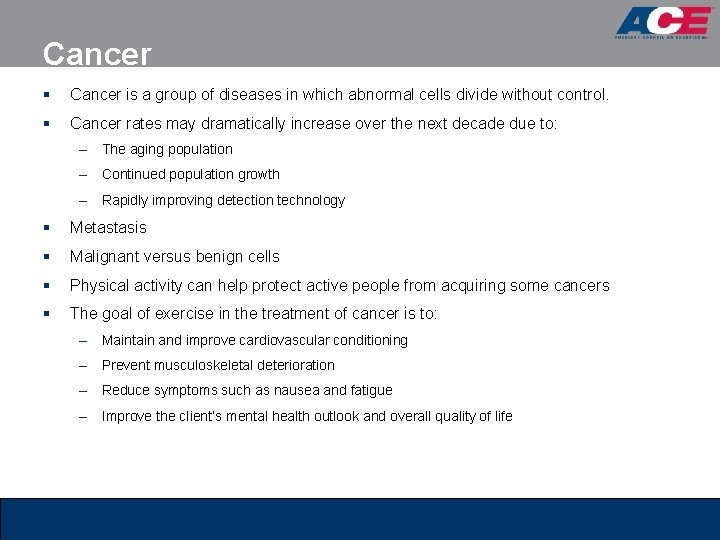Cancer § Cancer is a group of diseases in which abnormal cells divide without
