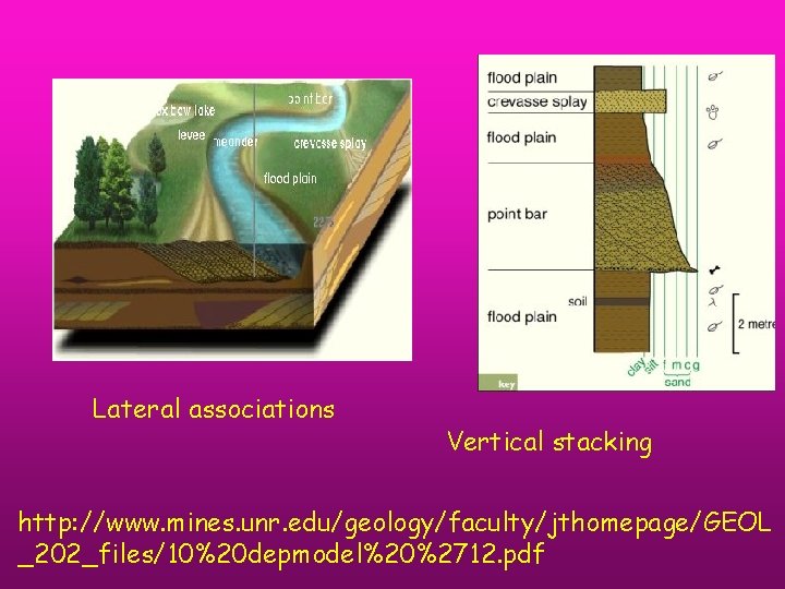 Lateral associations Vertical stacking http: //www. mines. unr. edu/geology/faculty/jthomepage/GEOL _202_files/10%20 depmodel%20%2712. pdf 