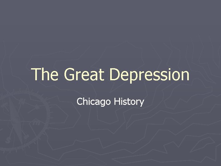 The Great Depression Chicago History 