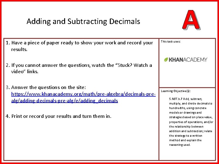 S Adding Decimal Video Notes 1 Have A