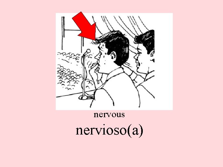 nervous nervioso(a) 