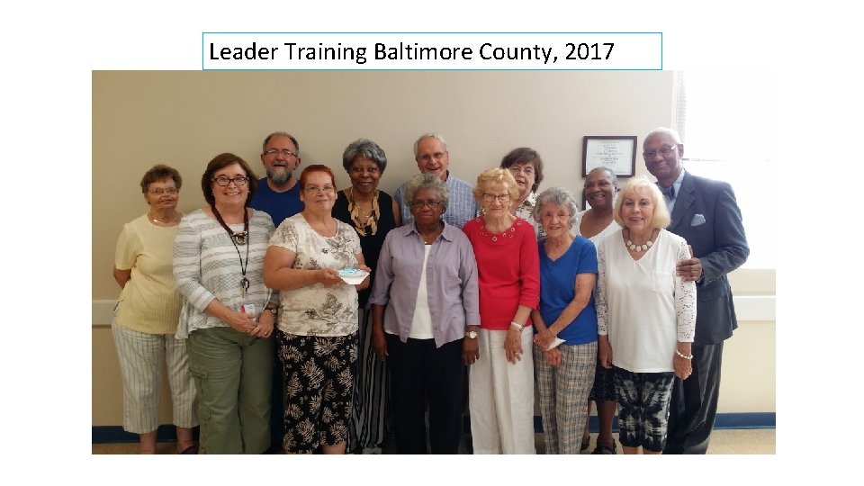 Leader Training Baltimore County, 2017 