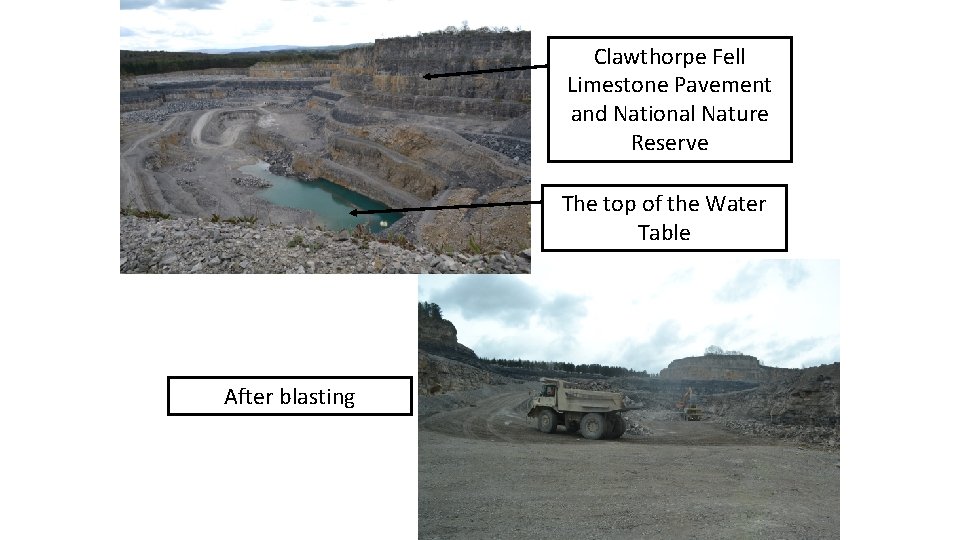 Clawthorpe Fell Limestone Pavement and National Nature Reserve The top of the Water Table