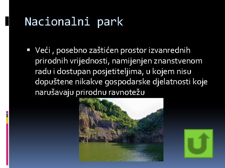 Nacionalni park Veći , posebno zaštićen prostor izvanrednih prirodnih vrijednosti, namijenjen znanstvenom radu i Nacionalni park Veći , posebno zaštićen prostor izvanrednih prirodnih vrijednosti, namijenjen znanstvenom radu i