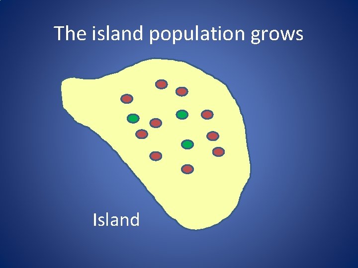 The island population grows Island 