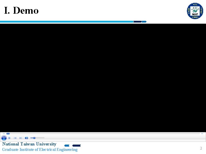 I. Demo National Taiwan University Graduate Institute of Electrical Engineering 2 