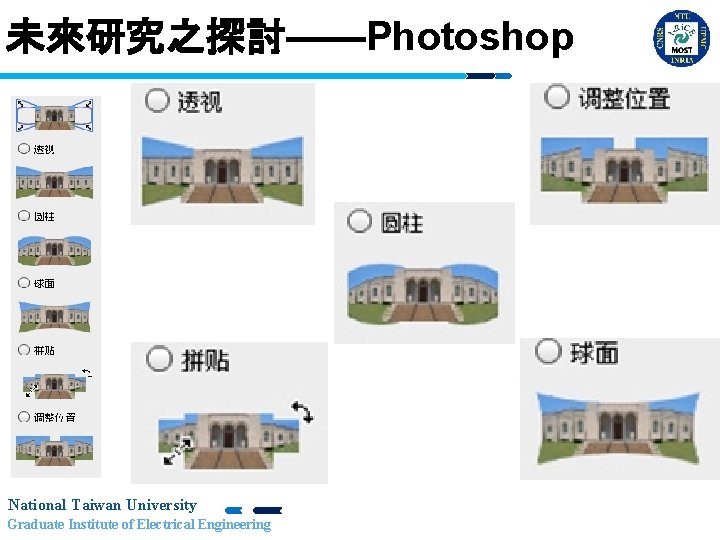 未來研究之探討——Photoshop National Taiwan University Graduate Institute of Electrical Engineering 