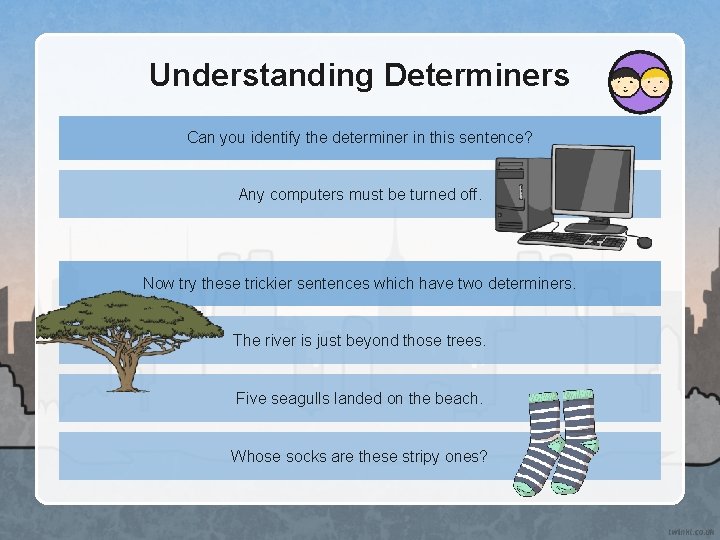 Understanding Determiners Can you identify the determiner in this sentence? Any computers must be