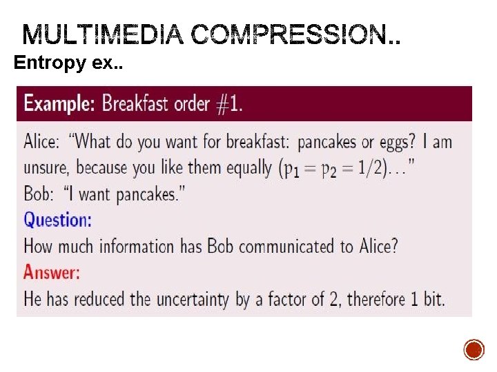 Entropy ex. . 