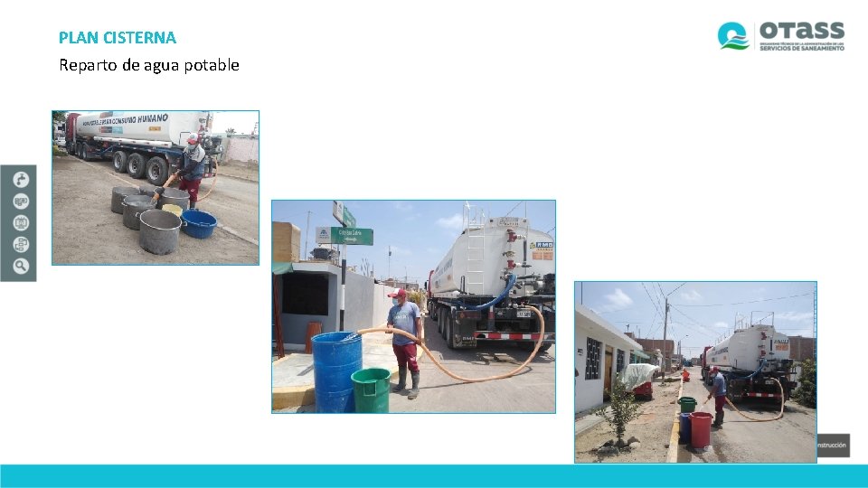 PLAN CISTERNA Reparto de agua potable 