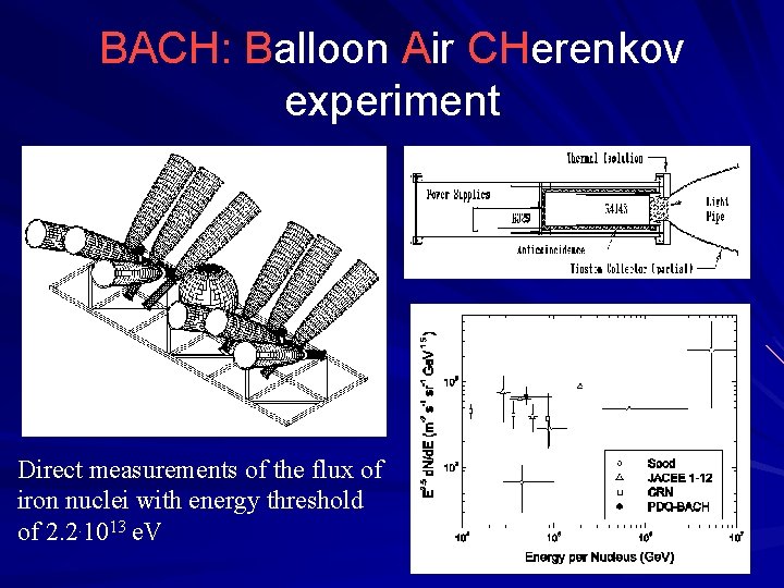 BACH: Balloon Air CHerenkov experiment Direct measurements of the flux of iron nuclei with