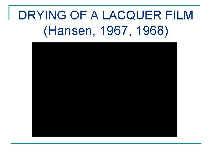 DRYING OF A LACQUER FILM (Hansen, 1967, 1968) 