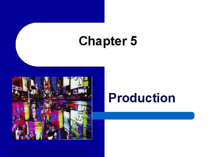 Chapter 5 Production © 2004 Thomson Learning/South-Western 