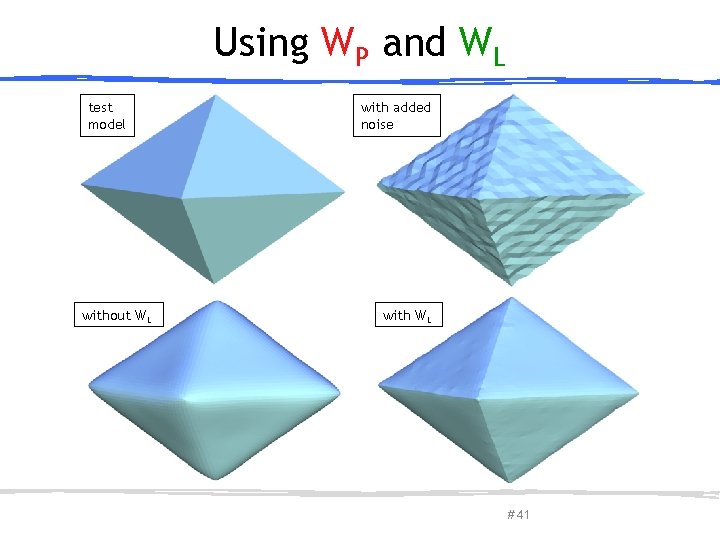 Using WP and WL test model with added noise without WL March 27, 2013