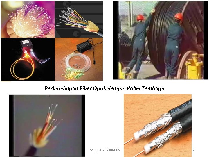 Perbandingan Fiber Optik dengan Kabel Tembaga Peng. Tek. Tel-Modul: 06 70 