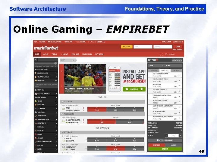 Software Architecture Foundations, Theory, and Practice Online Gaming – EMPIREBET 49 