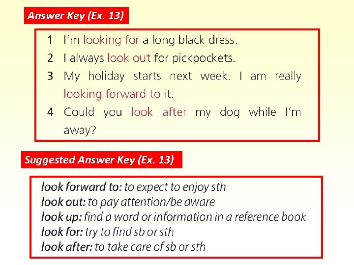 Answer Key (Ex. 13) Suggested Answer Key (Ex. 13) 