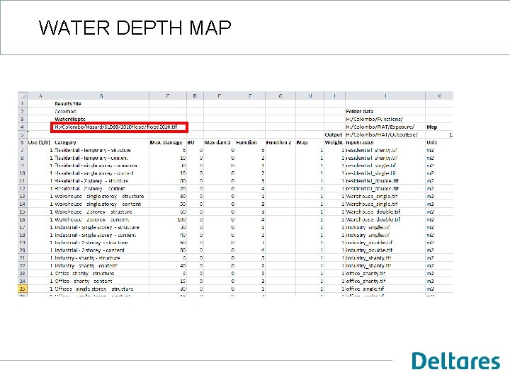 WATER DEPTH MAP 