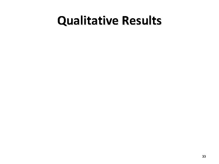 Qualitative Results 33 